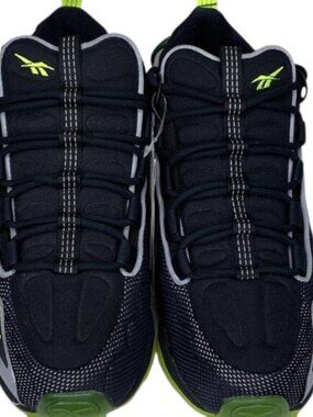 NEW REEBOK Men’s DMX Run 10 Atmos Sneakers – Black/Volt – Size 9